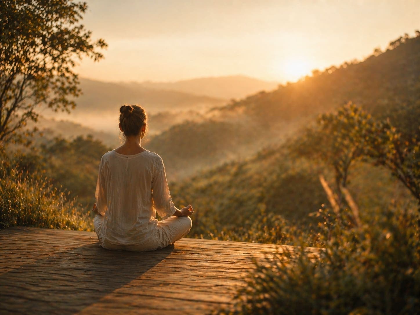 Meditação ao pôr do sol